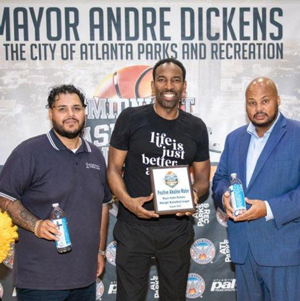 8/31/22 - Positivity Alkaline Water Honored for Supporting Atlanta’s Midnight Basketball program 2022 inaugural seasons